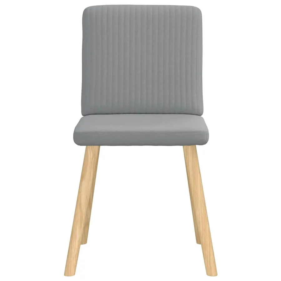 Chaises à manger lot de 4 gris clair tissu - 4