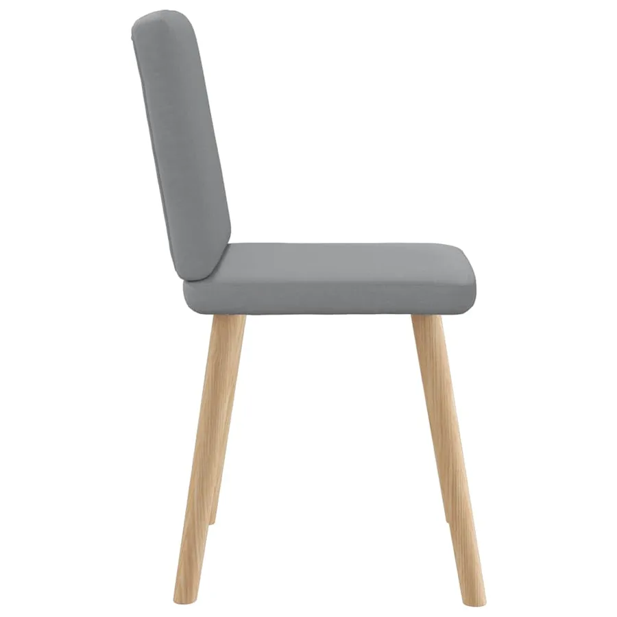 Chaises à manger lot de 4 gris clair tissu - 5