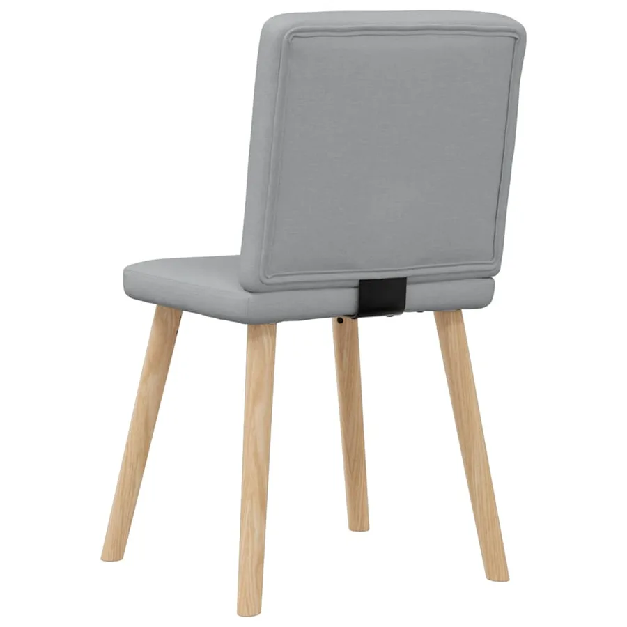 Chaises à manger lot de 4 gris clair tissu - 6