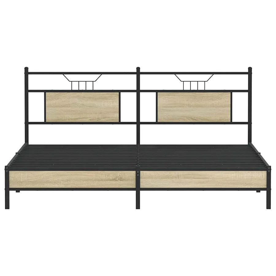 Cadre de lit sans matelas chêne marron 183x213 cm - 6
