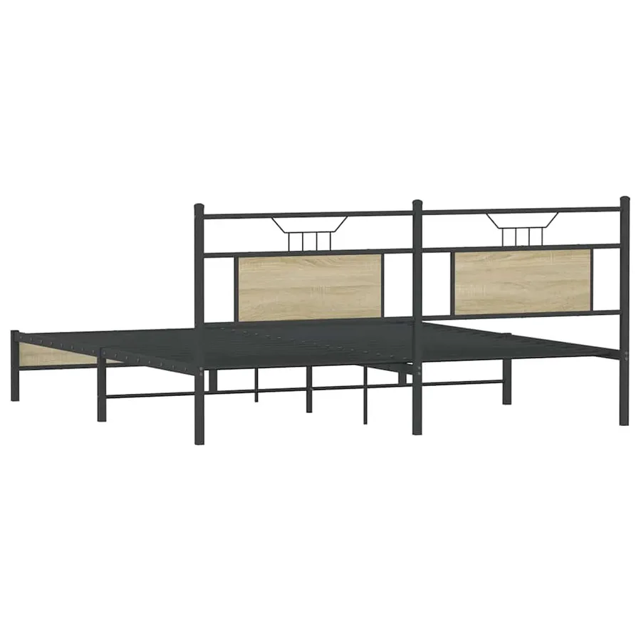 Cadre de lit sans matelas chêne marron 183x213 cm - 8