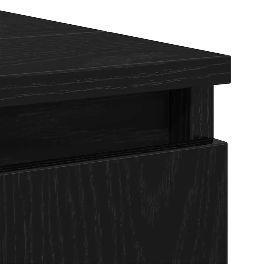 Meuble de Lavabo de Salle de Bain Chêne noir 58 x 33 x 60 cm - 8