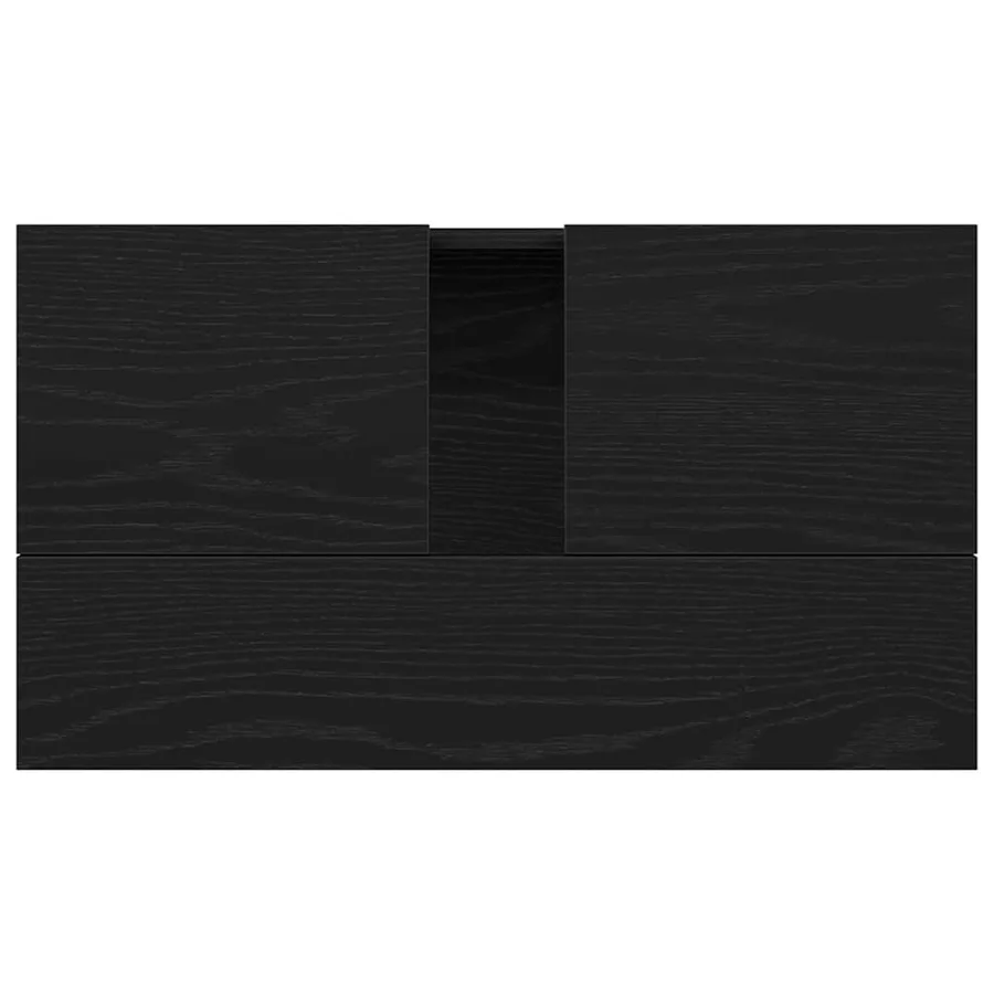 Meuble de Lavabo de Salle de Bain Chêne noir 58 x 33 x 60 cm - 9