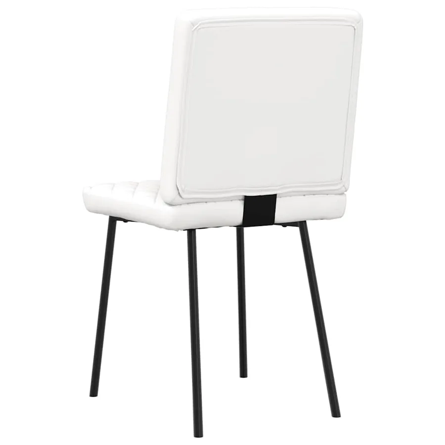Chaises à manger lot de 2 blanc similicuir - 6
