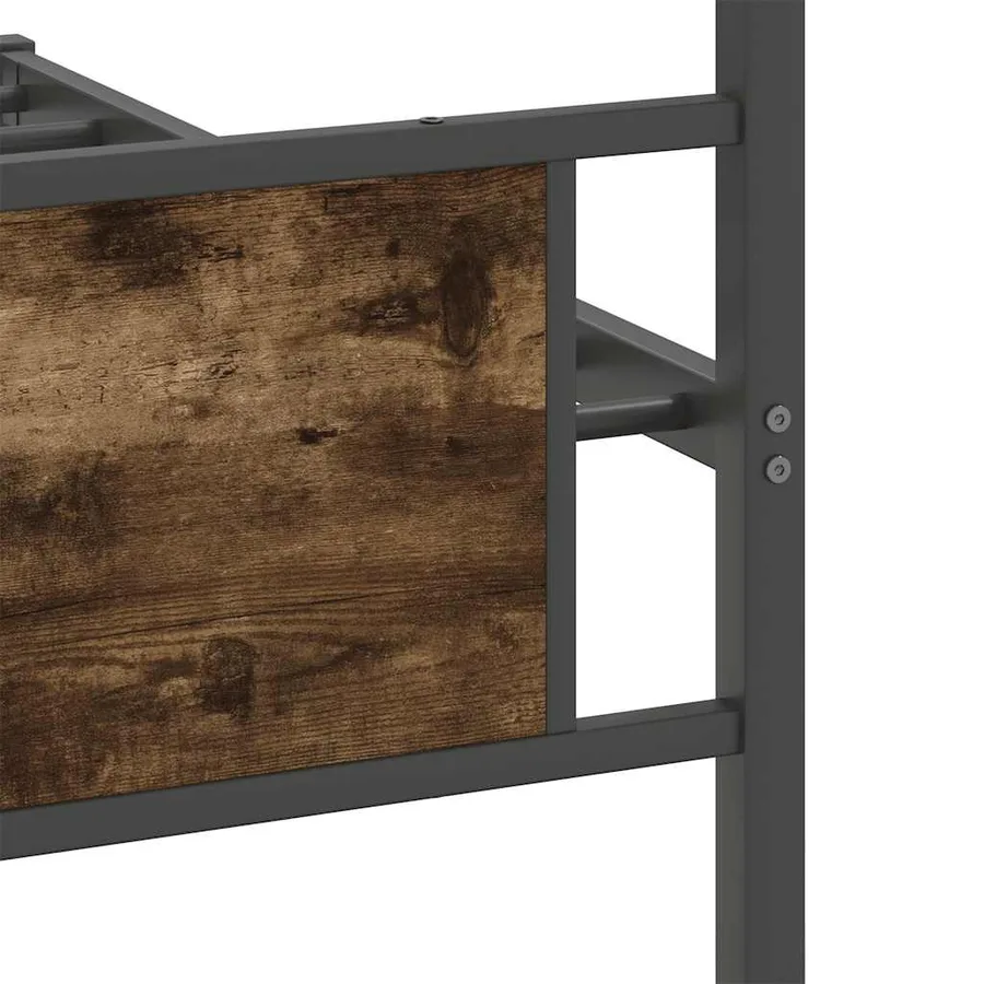 Cadre de lit sans matelas chêne fumé 107x203 cm bois ingénierie - 10