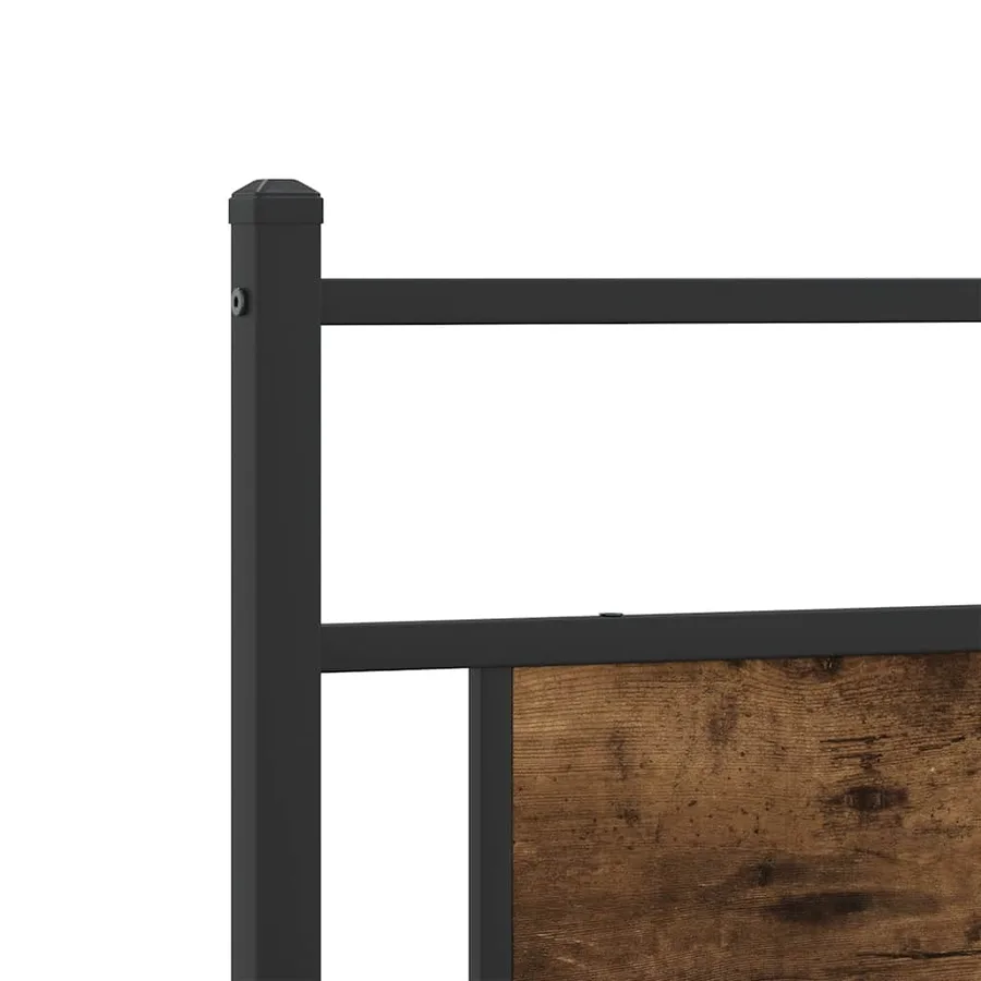 Cadre de lit sans matelas chêne fumé 107x203 cm bois ingénierie - 9