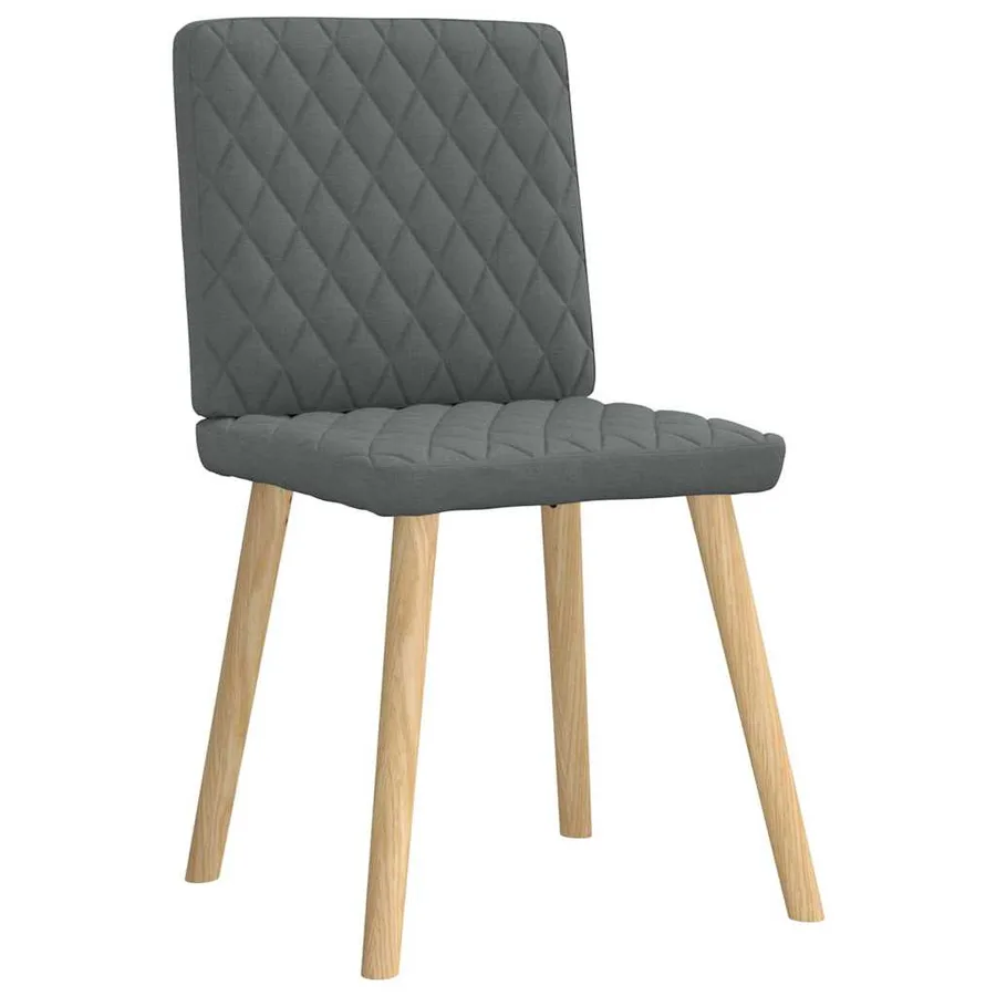 Chaises à manger lot de 4 gris foncé tissu - 3