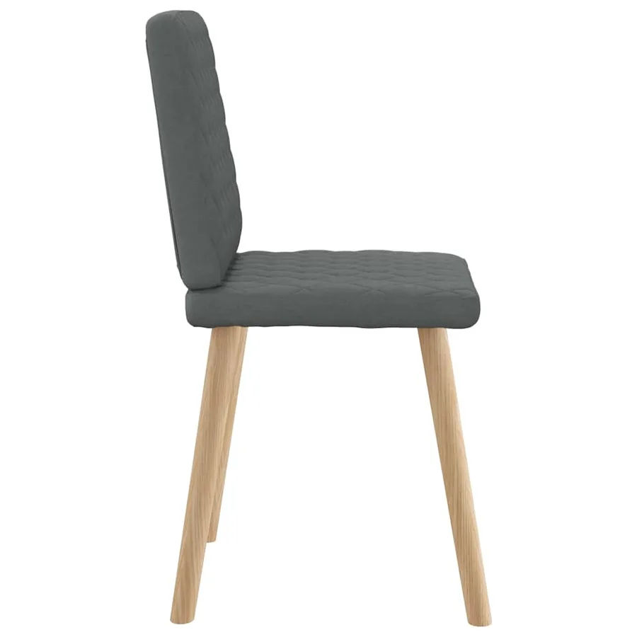 Chaises à manger lot de 4 gris foncé tissu - 5