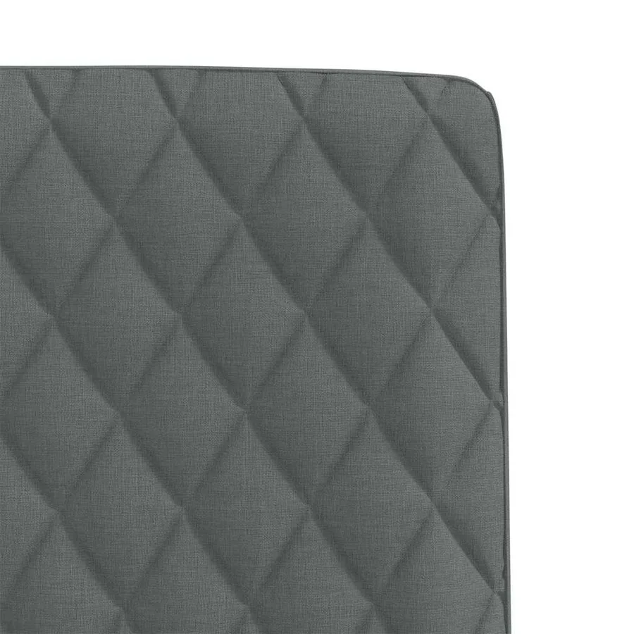 Chaises à manger lot de 4 gris foncé tissu - 7