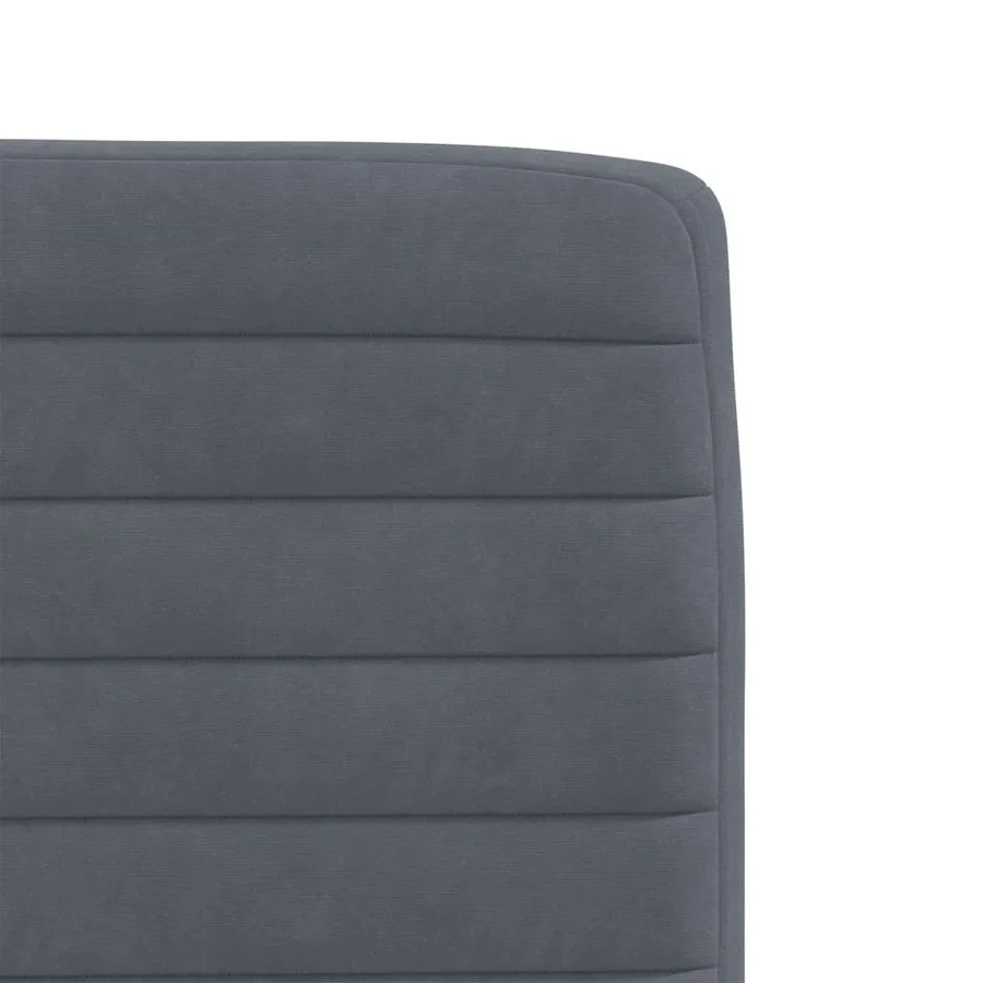 Chaises à manger lot de 4 Gris foncé Velours - 7