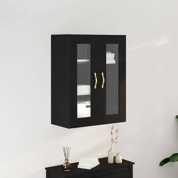 Meuble mural Chêne noir 69,5 x 34 x 90 cm Bois d'ingénierie