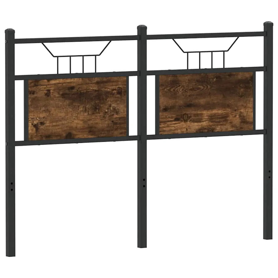 Tête de lit de remplacement chêne fumé 120 cm bois d'ingénierie et acier - 2