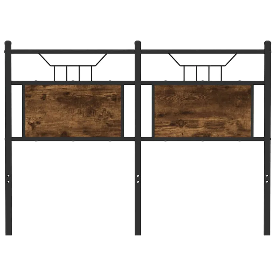 Tête de lit de remplacement chêne fumé 120 cm bois d'ingénierie et acier - 4