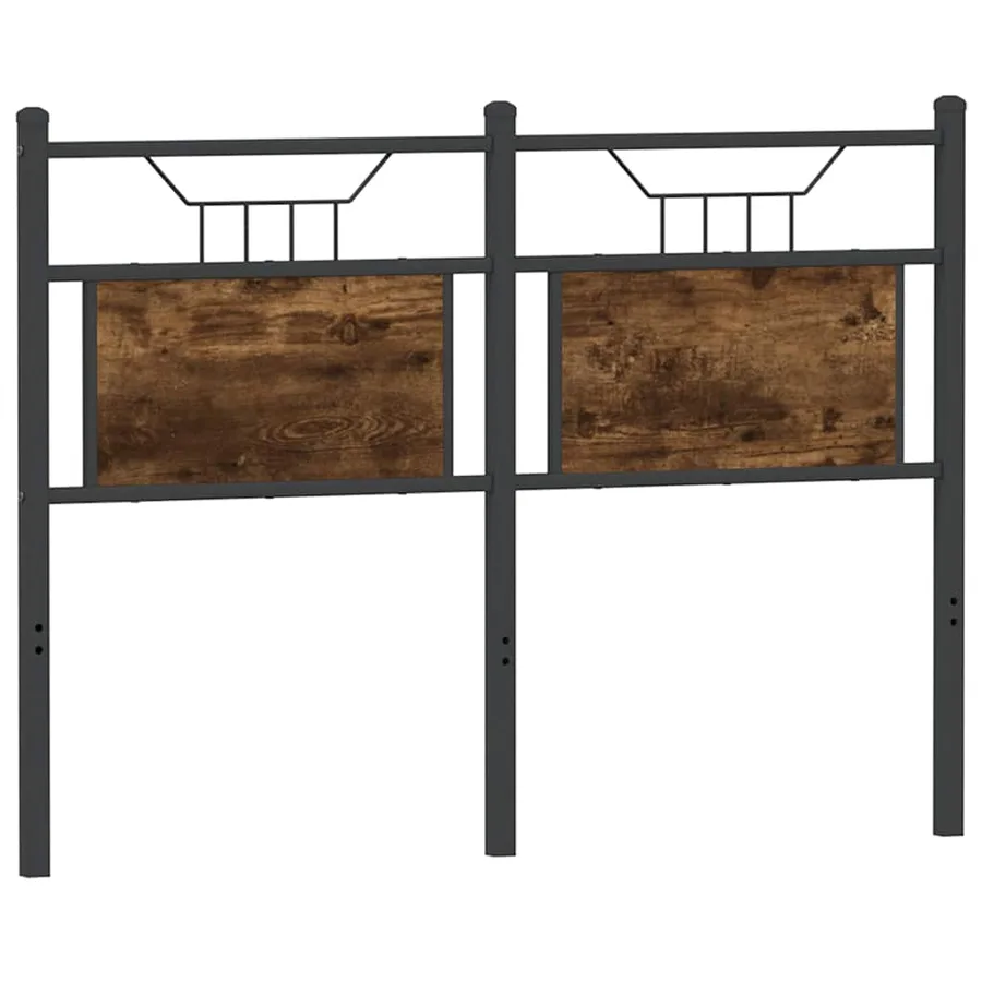 Tête de lit de remplacement chêne fumé 120 cm bois d'ingénierie et acier - 6