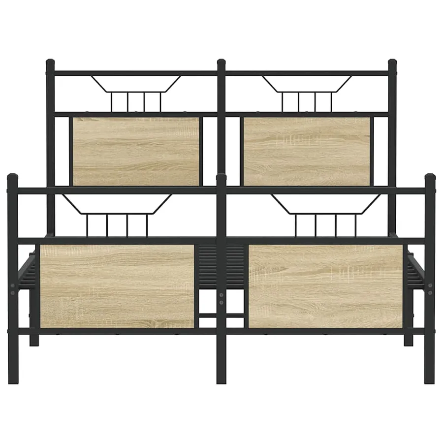 Cadre de lit sans matelas chêne sonoma 120x190 cm - 6