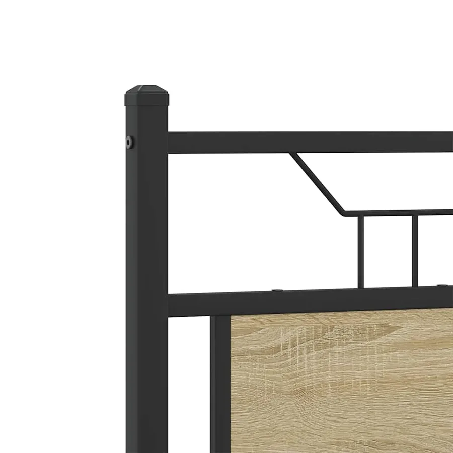Cadre de lit sans matelas chêne sonoma 120x190 cm - 9