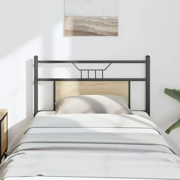 Tête de lit de remplacement chêne sonoma 75 cm bois d'ingénierie et acier