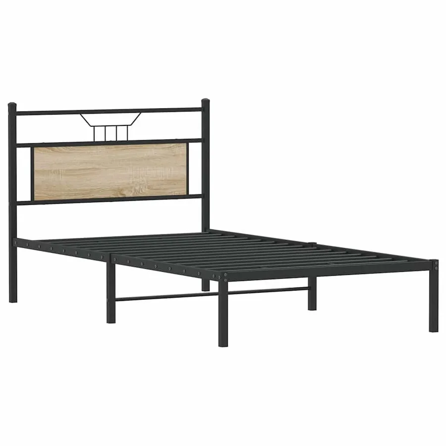 Cadre de lit sans matelas chêne sonoma 107x203 cm - 5