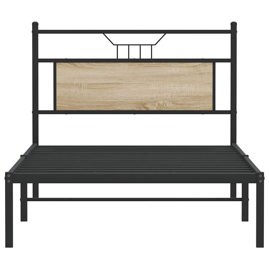 Cadre de lit sans matelas chêne sonoma 107x203 cm - 6