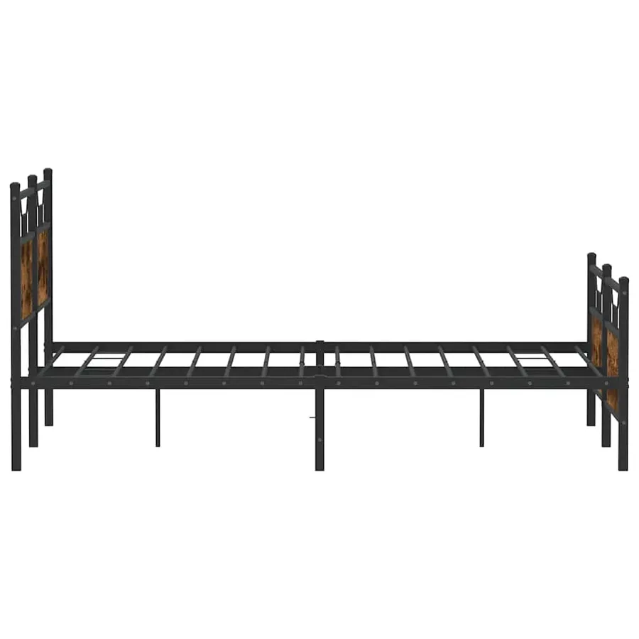 Cadre de lit sans matelas chêne fumé 140x200 cm bois ingénierie - 7