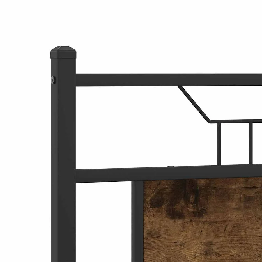 Cadre de lit sans matelas chêne fumé 140x200 cm bois ingénierie - 9