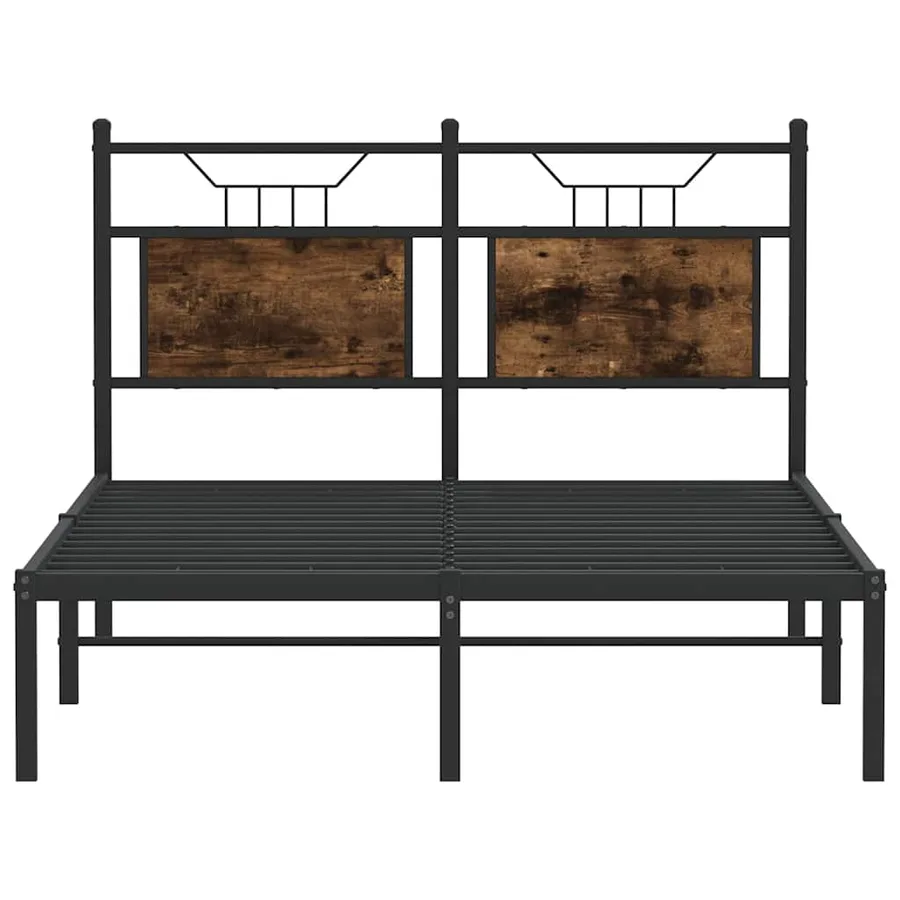 Cadre de lit sans matelas chêne fumé 120x200 cm bois ingénierie - 6