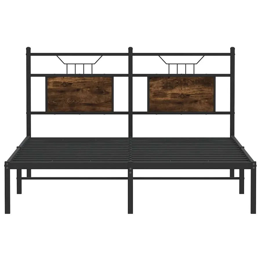 Cadre de lit sans matelas chêne fumé 140x190 cm bois ingénierie - 6