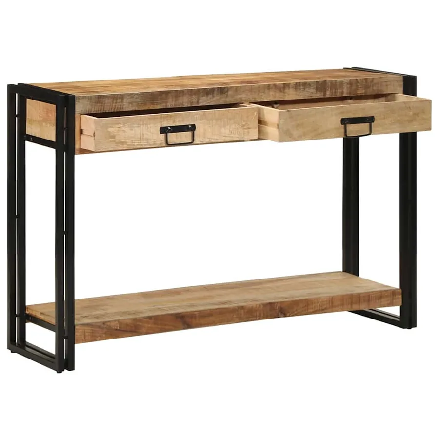 Table console Marron 120 x 33 x 75 cm Bois de mangue massif