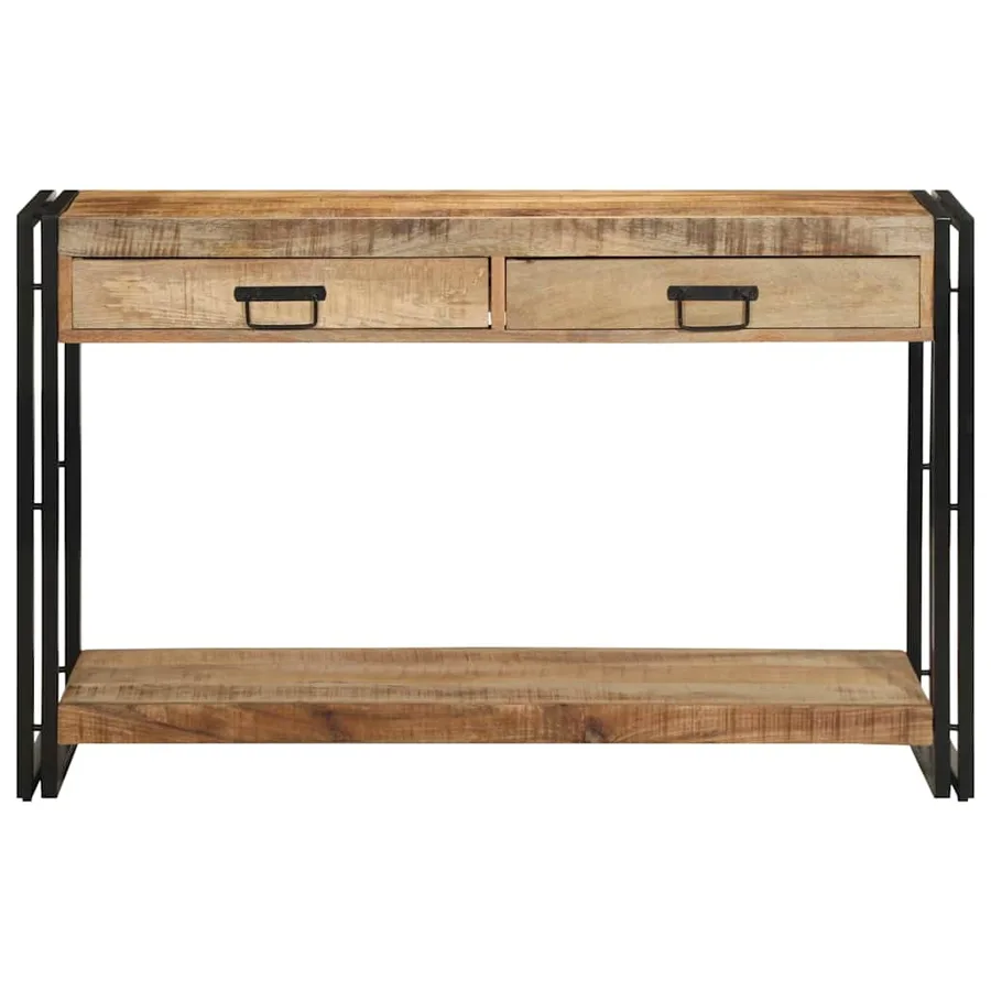 Table console Marron 120 x 33 x 75 cm Bois de mangue massif - 5