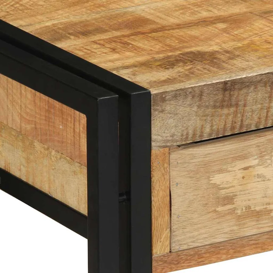 Table console Marron 120 x 33 x 75 cm Bois de mangue massif - 7
