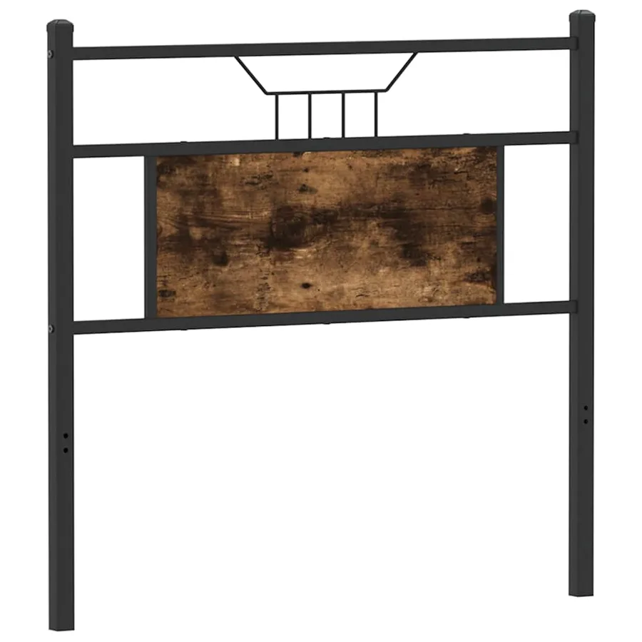 Tête de lit de remplacement chêne fumé 75 cm bois d'ingénierie et acier - 2