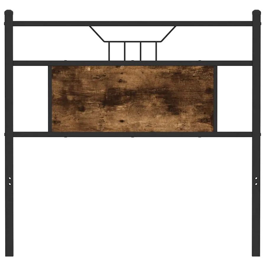 Tête de lit de remplacement chêne fumé 75 cm bois d'ingénierie et acier - 4