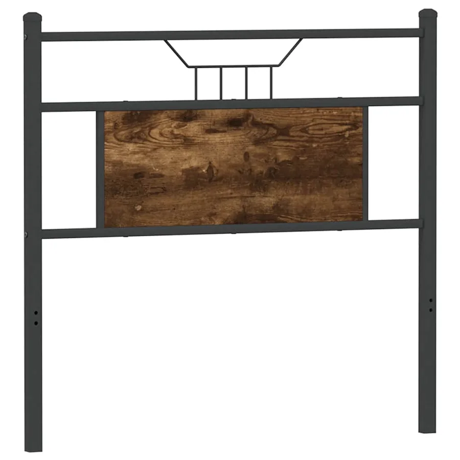 Tête de lit de remplacement chêne fumé 75 cm bois d'ingénierie et acier - 6