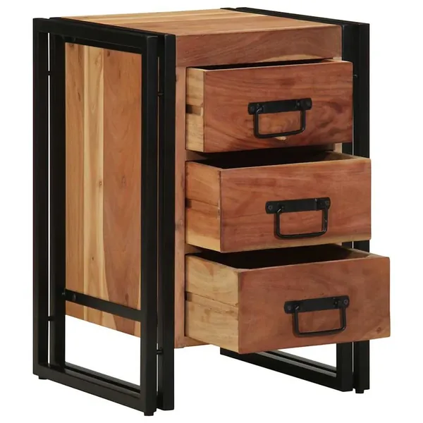 Cabinet de chevet Marron 40 x 40 x 59 cm Bois d'Acacia Massif