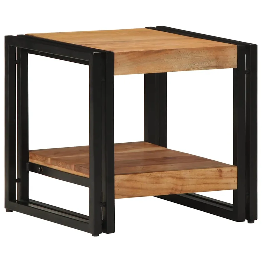 Table basse Marron 40 x 40 x 38 cm Bois d'Acacia Massif - 2