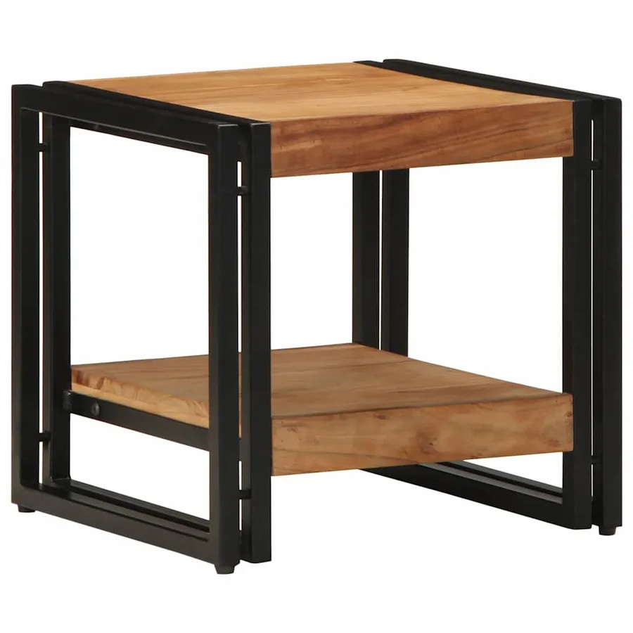 Table basse Marron 40 x 40 x 38 cm Bois d'Acacia Massif - 3