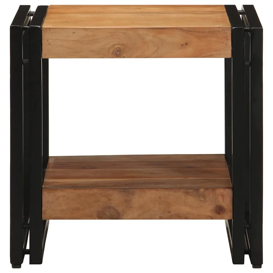 Table basse Marron 40 x 40 x 38 cm Bois d'Acacia Massif - 4