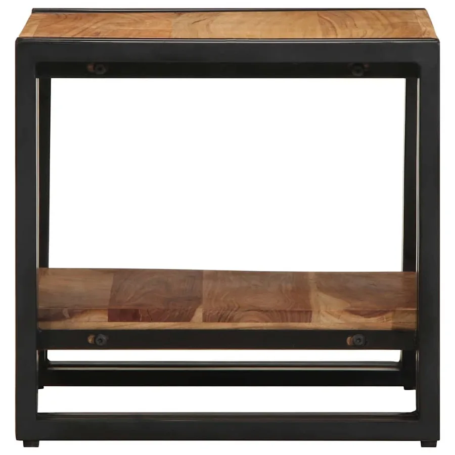 Table basse Marron 40 x 40 x 38 cm Bois d'Acacia Massif - 5