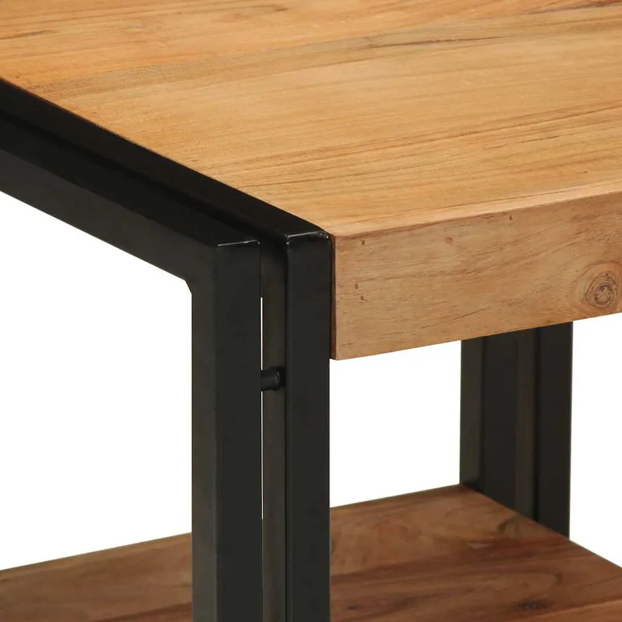 Table basse Marron 40 x 40 x 38 cm Bois d'Acacia Massif - 6