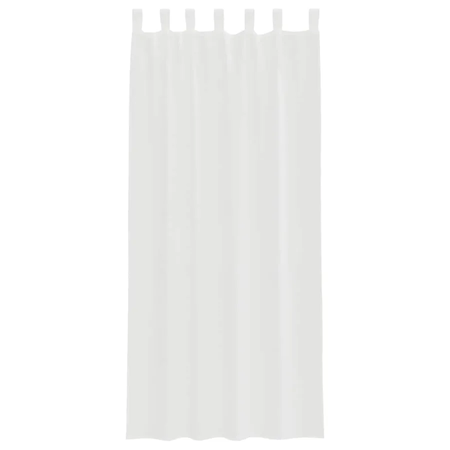 Rideaux en voile avec boucles 2 pcs blanc 140x225 cm - 4