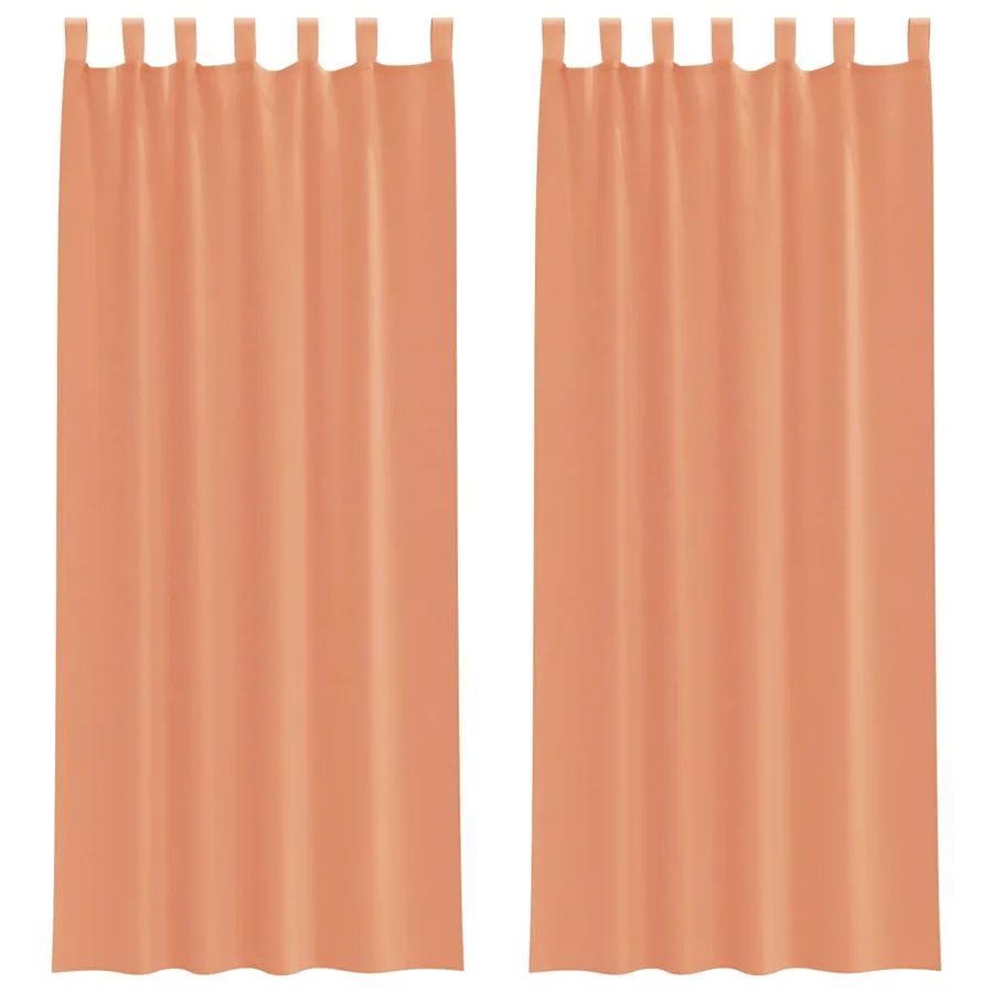 Rideaux en voile avec boucles 2 pcs terre cuite 140x260 cm - 2