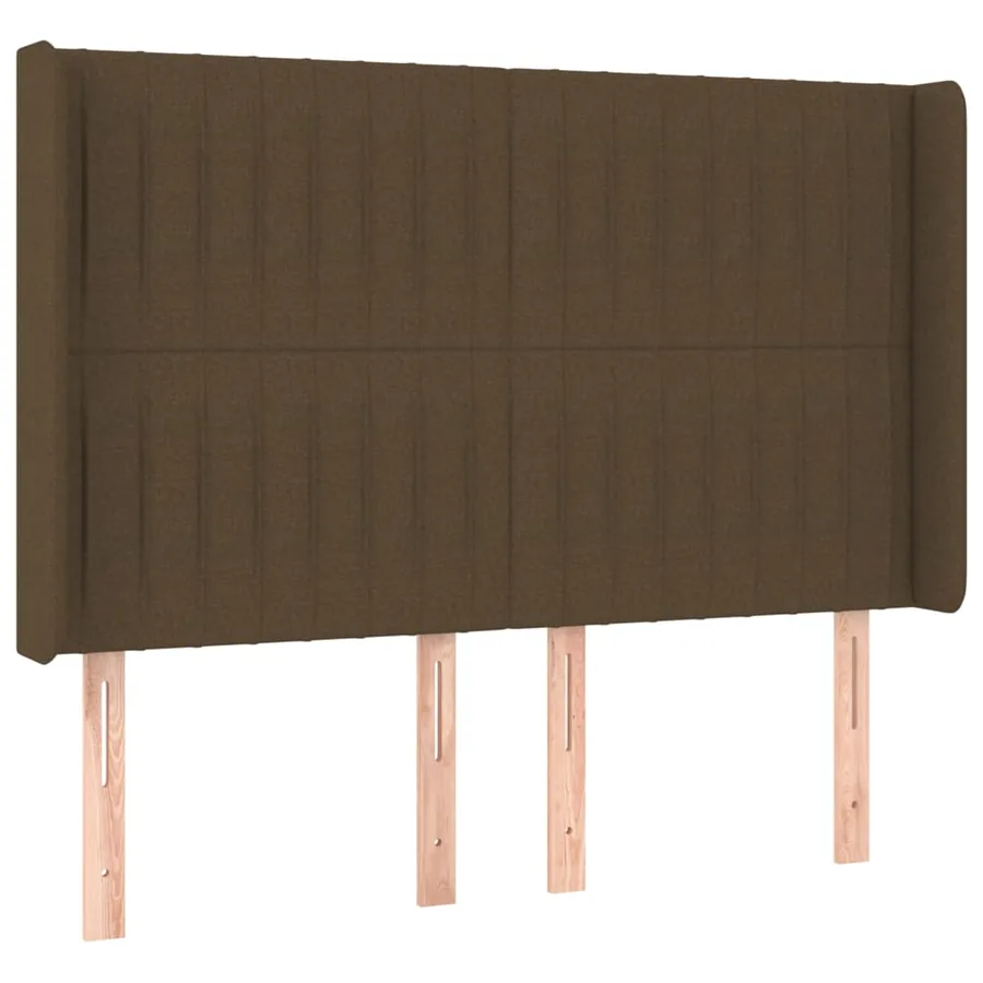Sommier à lattes de lit matelas et LED Marron foncé 140x190 cm - 7