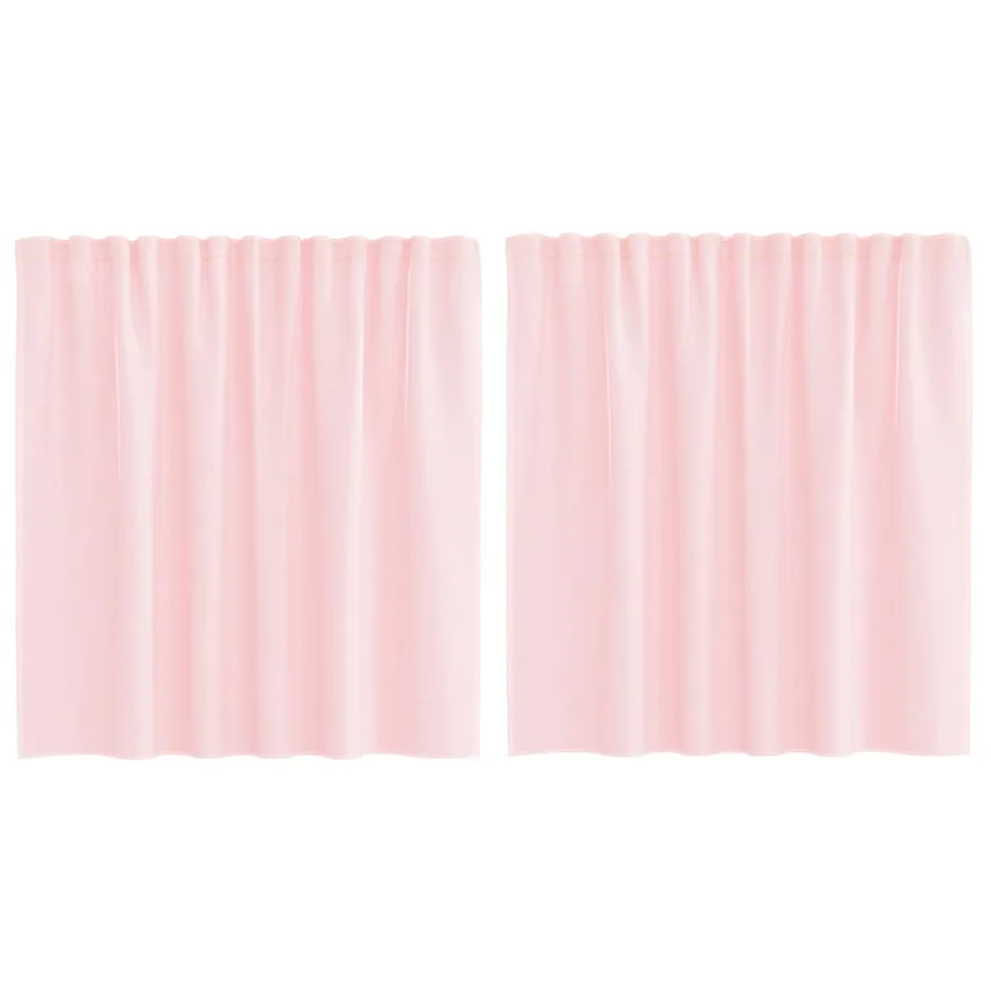 Rideaux en voile avec boucles 2 pcs rose clair 140x140 cm - 2
