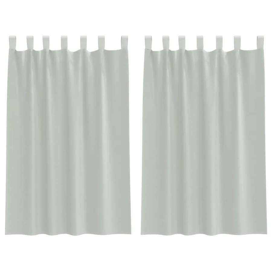 Rideaux en voile avec boucles 2 pcs gris clair 140x175 cm - 2