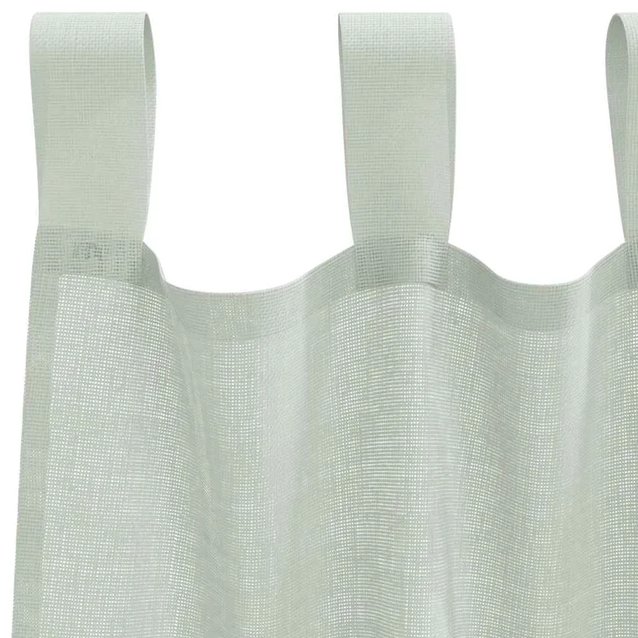 Rideaux en voile avec boucles 2 pcs gris clair 140x175 cm - 5