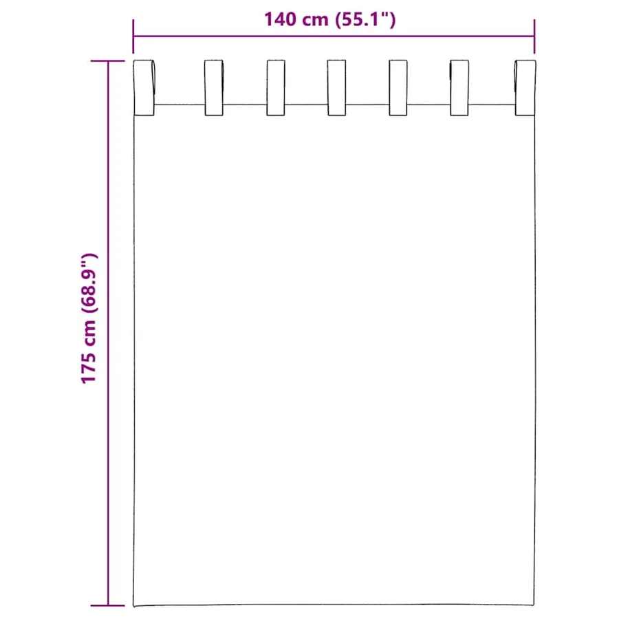 Rideaux en voile avec boucles 2 pcs gris clair 140x175 cm - 8