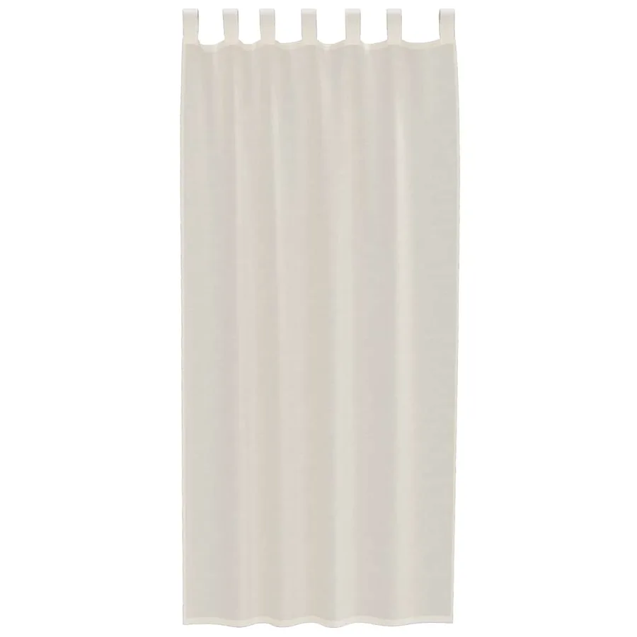 Rideaux en voile avec passants 2 pcs crème - 4