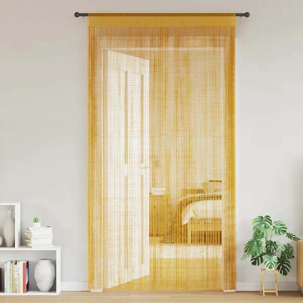 Rideaux à fils 2 pcs or 100x250 cm