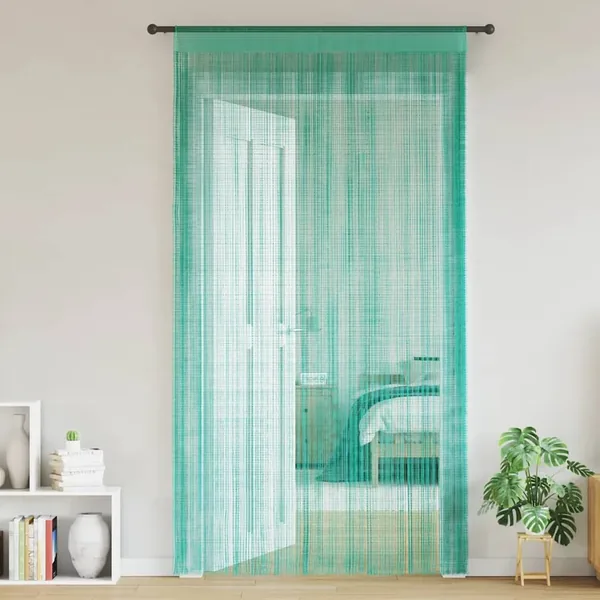 Rideau en fils 2 pcs 140 x 250 cm turquoise