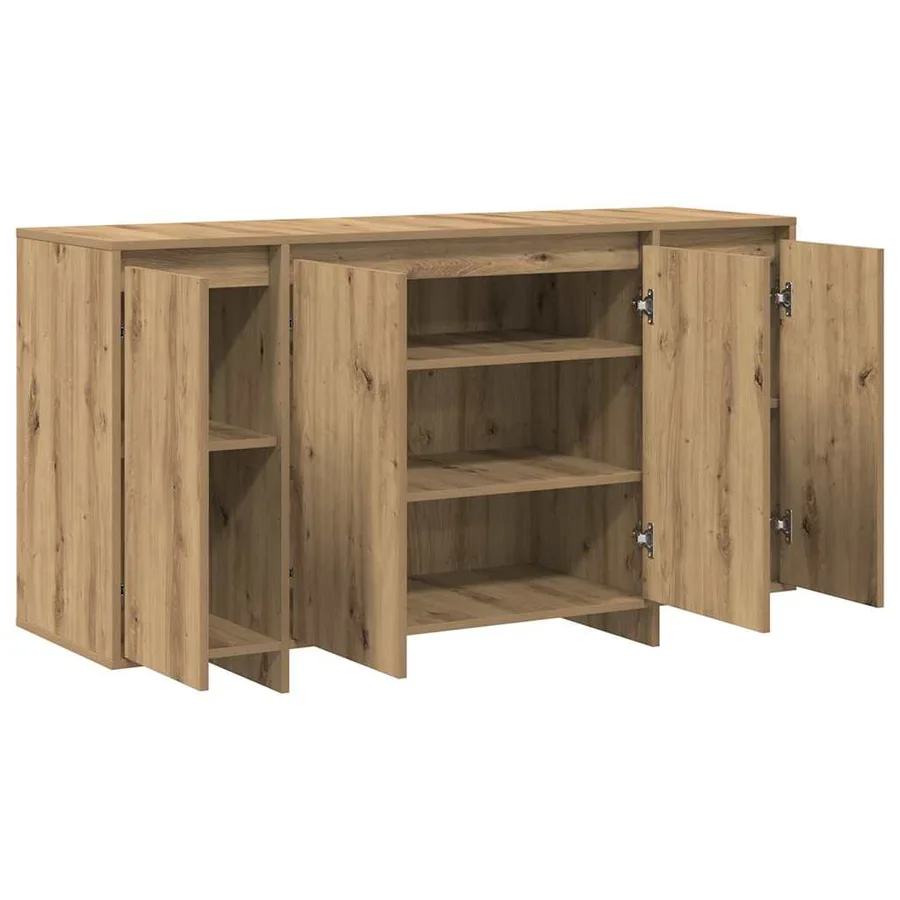 Buffet Chêne artisanal 135 x 41 x 75 cm Bois d'ingénierie - 5